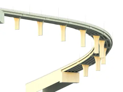 Full detailed Bridge model Free 3D model