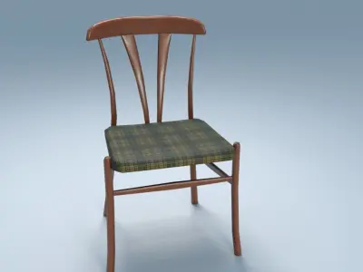 Chair10  for interior cafe and kitchen Free low-poly 3D model