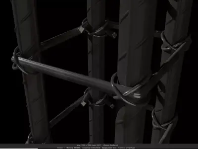 3D Steel concrete reinforcement Free 3D model