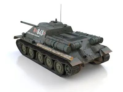SU-85 - 843 - Soviet Self-Propelled Gun  3D model