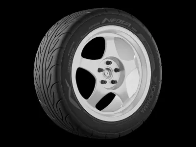 Yokohama Advan Neova AD08 Semi-Slick Tyre Free 3D model