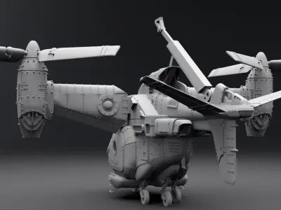 Vertibird scale model 3D print model