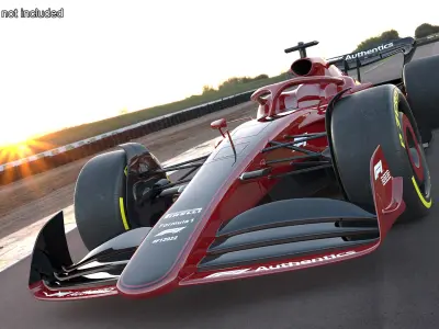 Formula 1 2022 Red Livery Rigged for Maya 3D model