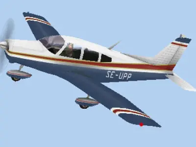 Piper Warrior II Low-poly 3D model