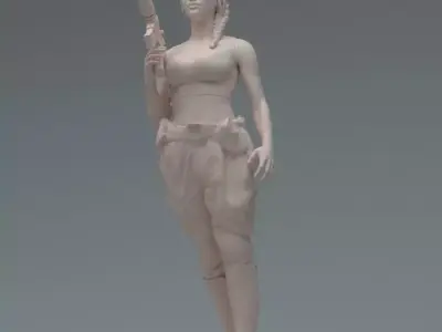 Lara GunGirl 3D print model