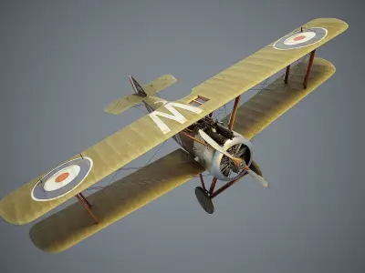 Sopwith Camel  Low-poly 3D model
