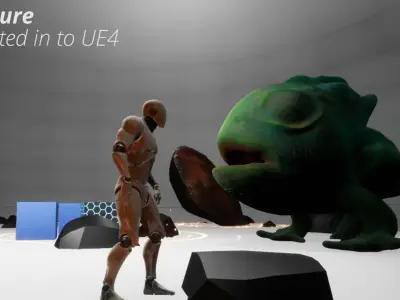 Frog Creature Low-poly 3D model