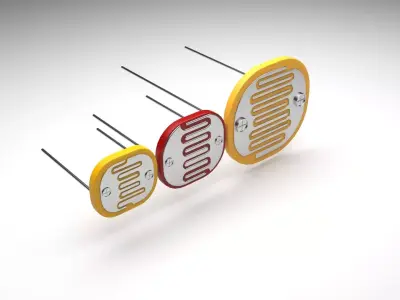 Photoresistors 3D model