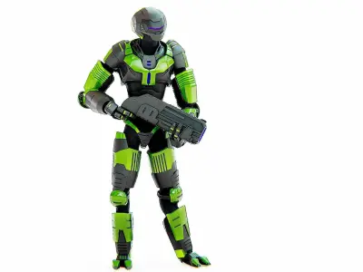 ALIEN TROOPER ZHORG  Rigged for Unreal Engine - Unity - MIXAMO 3D model