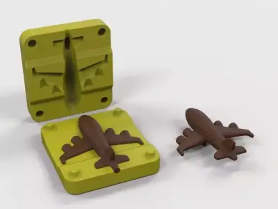 Chocolate Mold Airplane 3D print model