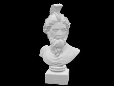 ancient Greek marble head statue 3D print model