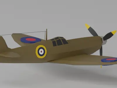 Supermarine Spitfire Royal Air Force Fighter WW2 3D model