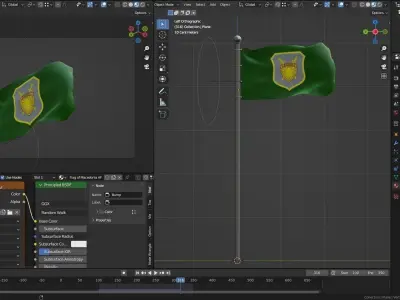 Animated Macedonia Flags 3D model