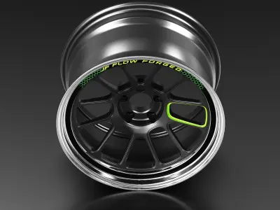 Viper Flow Forged Wheels Low-poly 3D model