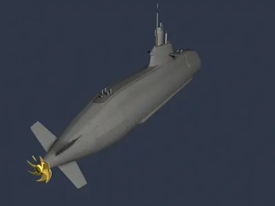 HNoMS U32 Low-poly 3D model
