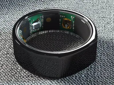 Oura Ring Black 3D model