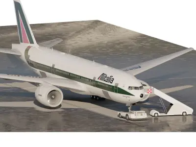 BOEING 777-243ER 3D model