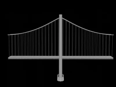 Bridge piece Free low-poly 3D model