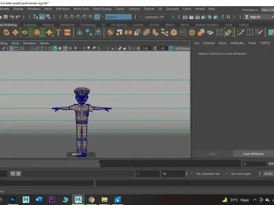 Indian Police man  Low-poly 3D model