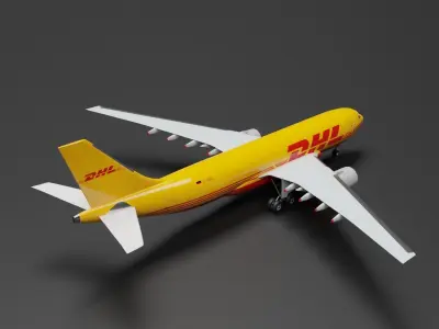Airbus A300 DHL Cargo Livery 3D model