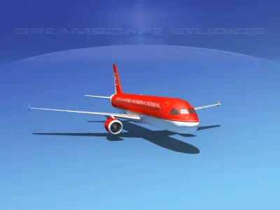 Airbus A320 LP Air Charter Intl 2 Low-poly 3D model