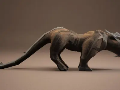 puma-1 dinosaur Low-poly 3D model