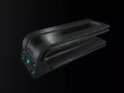 Sci-fi table desk type 1 Low-poly 3D model