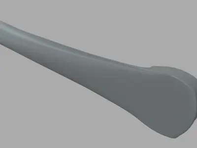 Car Door Handle 03 Low-poly 3D model