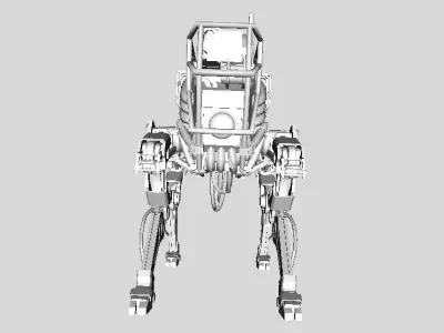 Robot Dog Low-poly 3D model