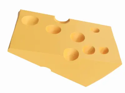 Piece of cheese triangular Free 3D model