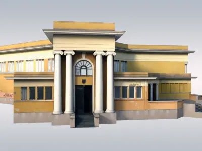 Classical Art Gallery Low-poly 3D model