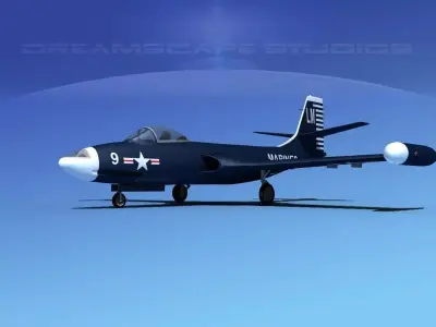 McDonnell F2H2 Banshee V03 3D model