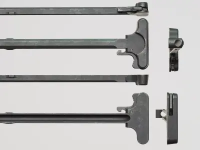 Colt - AR-15 Charging Handle - Replica Low-poly 3D model