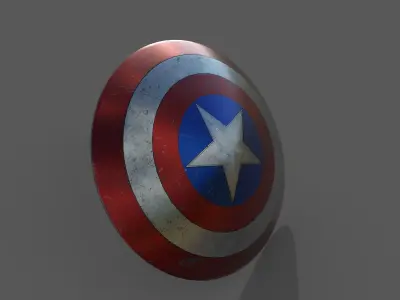 Captain America Shield 3D model