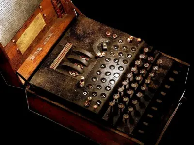 Enigma Machine - Old German WW2 Military Equipment Low-poly 3D model