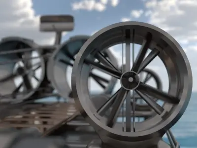 Big Hovercraft design High-Poly Free 3D model