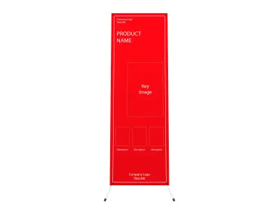 Xbanner retractable banner stand 3D model