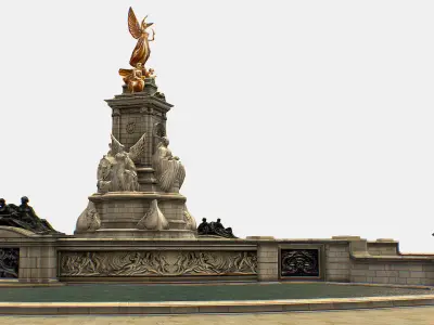 Queen Victoria Memorial Lowpoly 3D model Low-poly 3D model