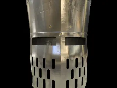 Flat top Helmet Low-poly 3D model