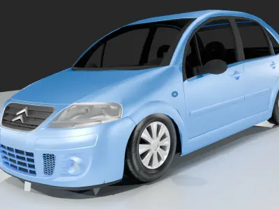 Citroen C3 2010 HQ INTERIOR 3D model