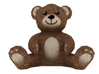 Teddy Bear 3D Toy Model Low-poly 3D model