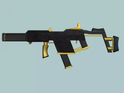 Sci-Fi Kriss Vector - Submachine Gun - Weaponry Low-poly 3D model