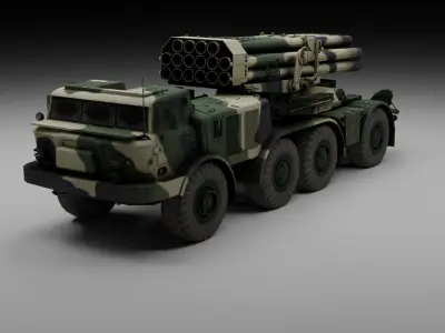 uragan military vehicle  3D model