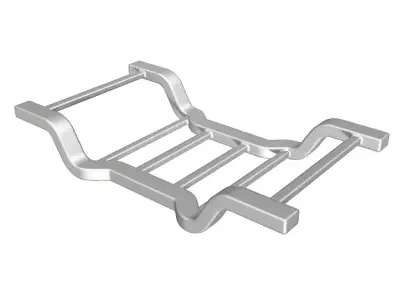 Classic Vehicle Chassis Low-poly 3D model