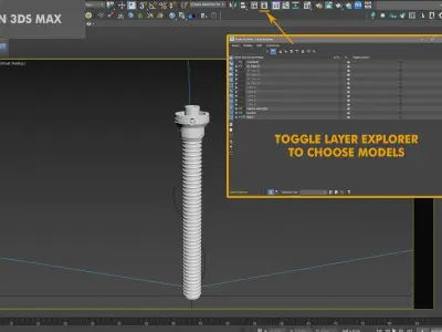 Sci-Fi subdiv tubes and cables free version Free 3D model