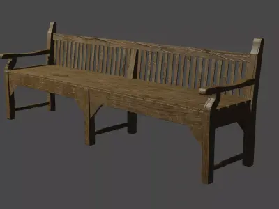 Realistic Wooden Plank 3D Model Low-poly 3D model