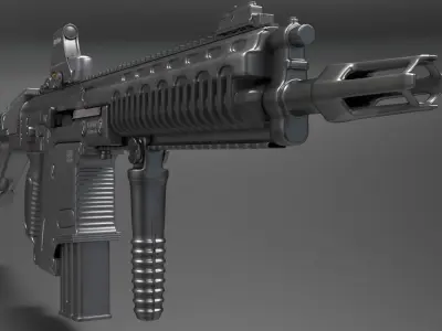 Heckler and Koch G56 - automatic rifle 3D model