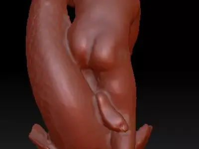 Eros Cupid and Dolphin 3D print model