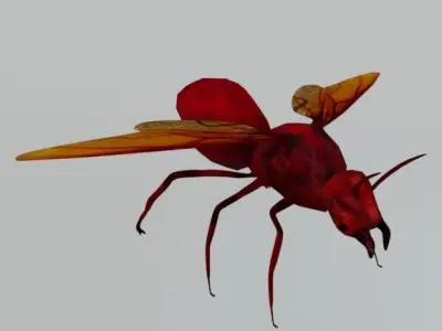 Horned Ant Low-poly 3D model