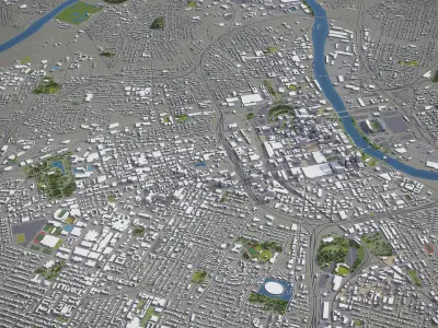 Nashville - city and surrounding area 3D model